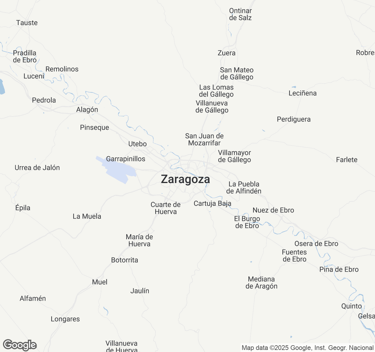 Map of Zaragoza