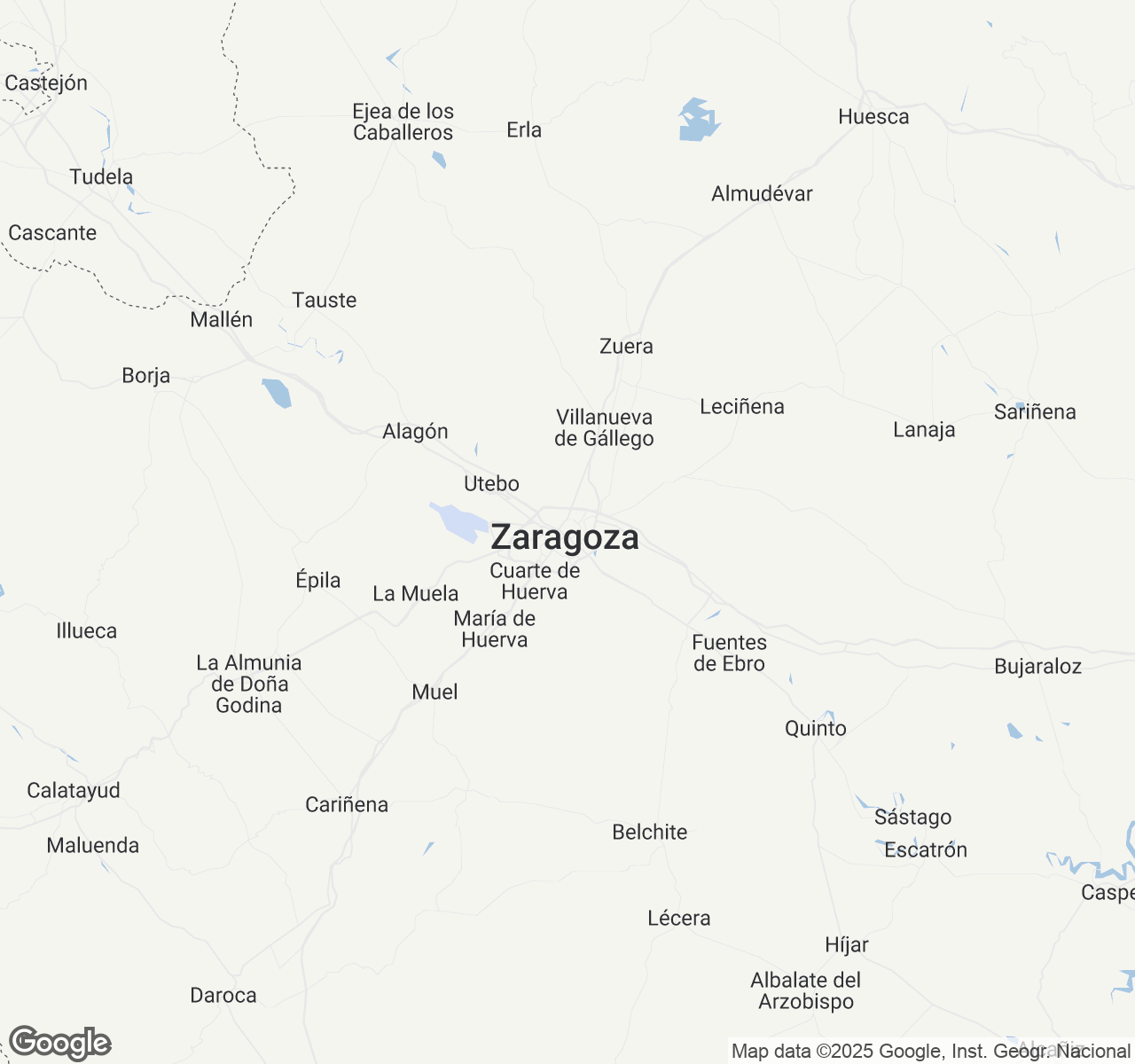 Map of Zaragoza
